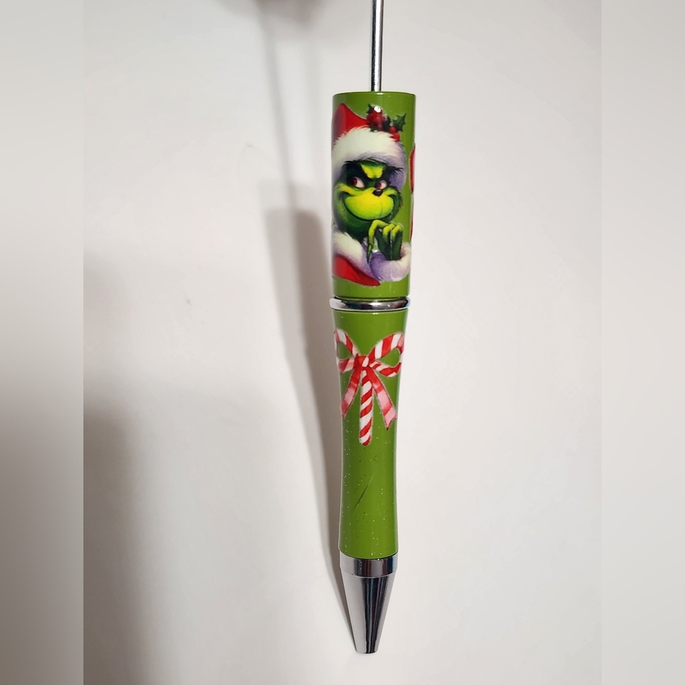 Xmas Christmas‎ Beadable Pen Gr Green Monster Craft Crafting Beads Beading DIY
